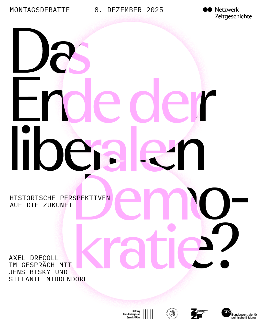 Plakat für die Montagsdebatte am 8. Dezember 