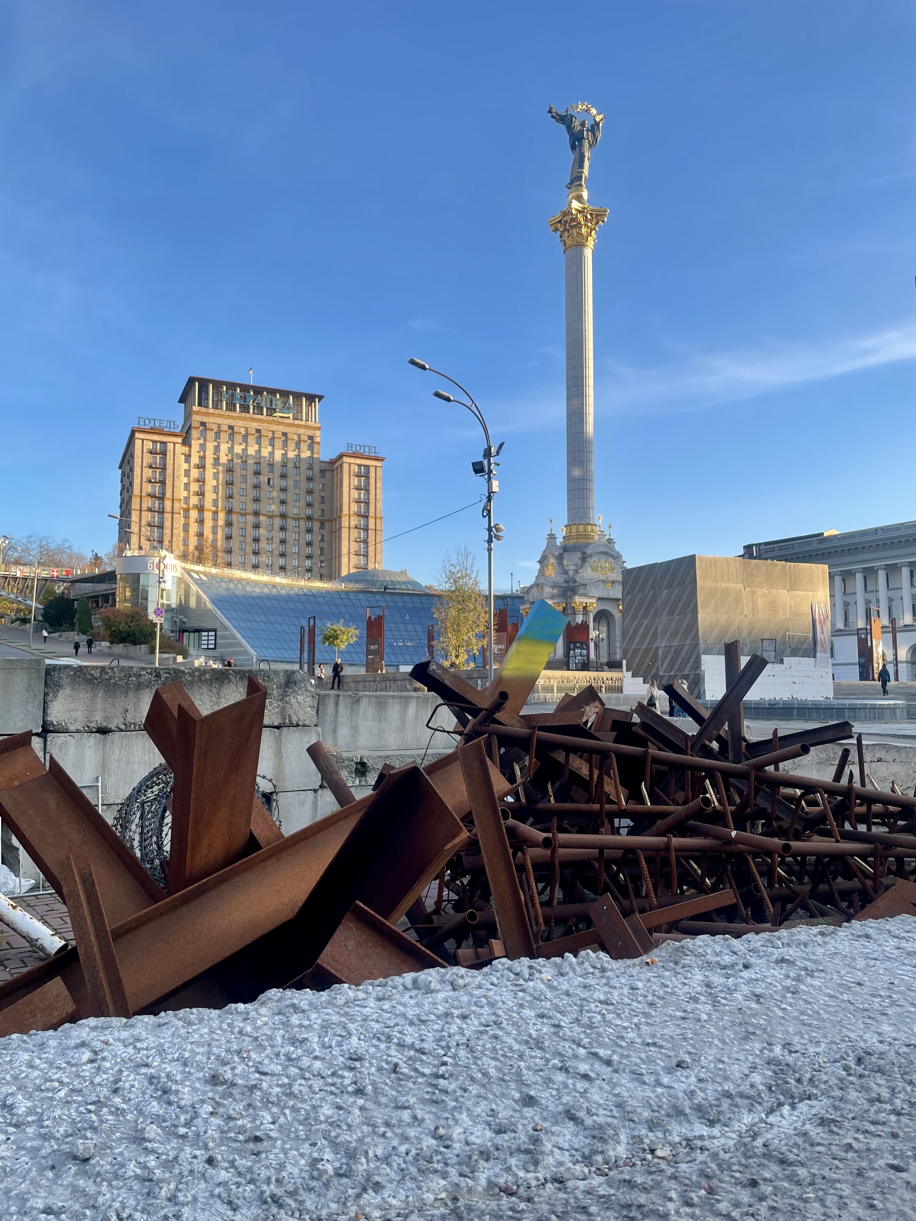 Straßenblockade in der Ukraine