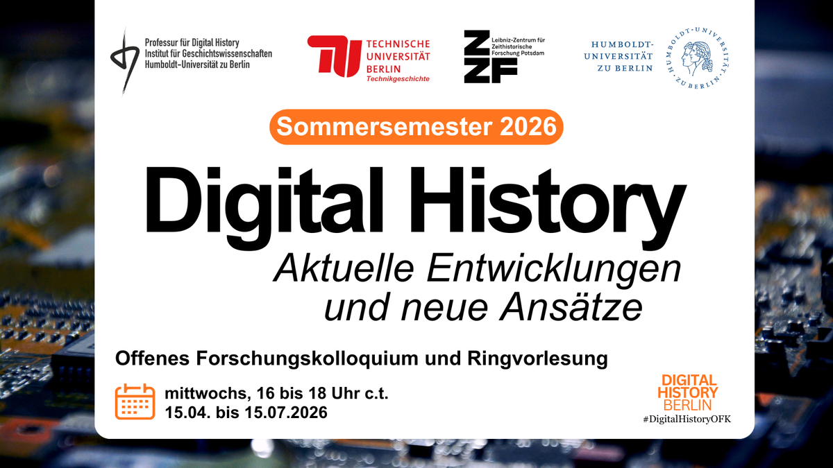 Poster »Digital History – Aktuelle Entwicklungen und neue Ansätze«
