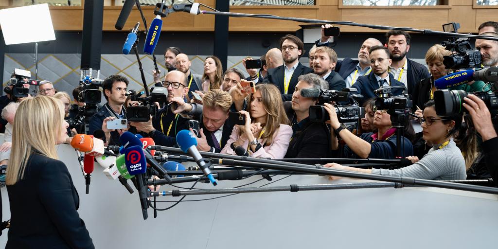 Giorgia Meloni at the European Council, March 2023. Foto: © European Union, 1998 – 2026, Attribution, via Wikimedia Commons.