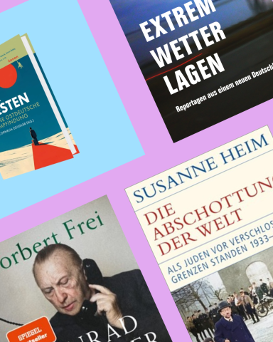 Collage von vier Büchern 