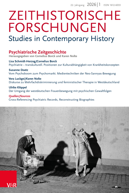 Cover Zeithistorische Forschungen 1/2026