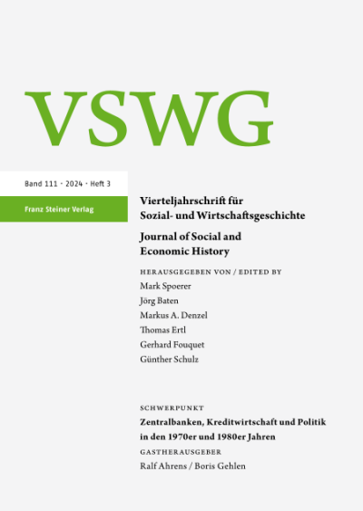 Cover Vierteljahrschrift für Sozial- und Wirtschaftsgeschichte Band 111, August 2024, Heft 3