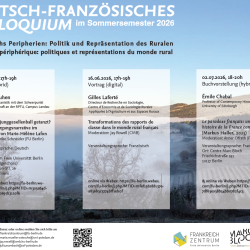 Plakat Deutsch-Französisches Kolloquium Sommersemester 2026 (Foto: Ludovic Pons)