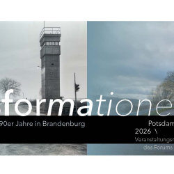 Grafik Potsdamer Gespräche 2026 »Transformation. 1980er/1990er Jahre in Brandenburg«